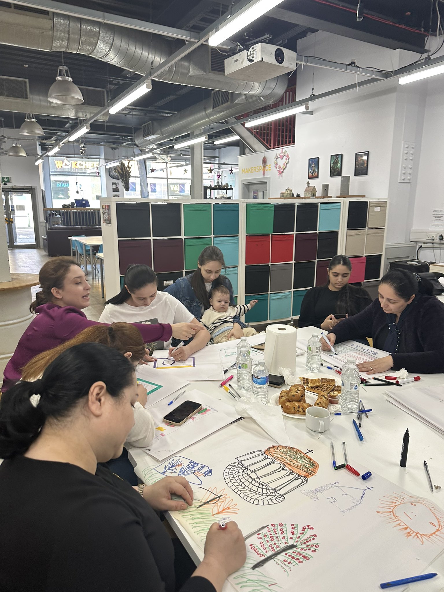 A woman draws her memories of migration that inspired visuals in the animated film.