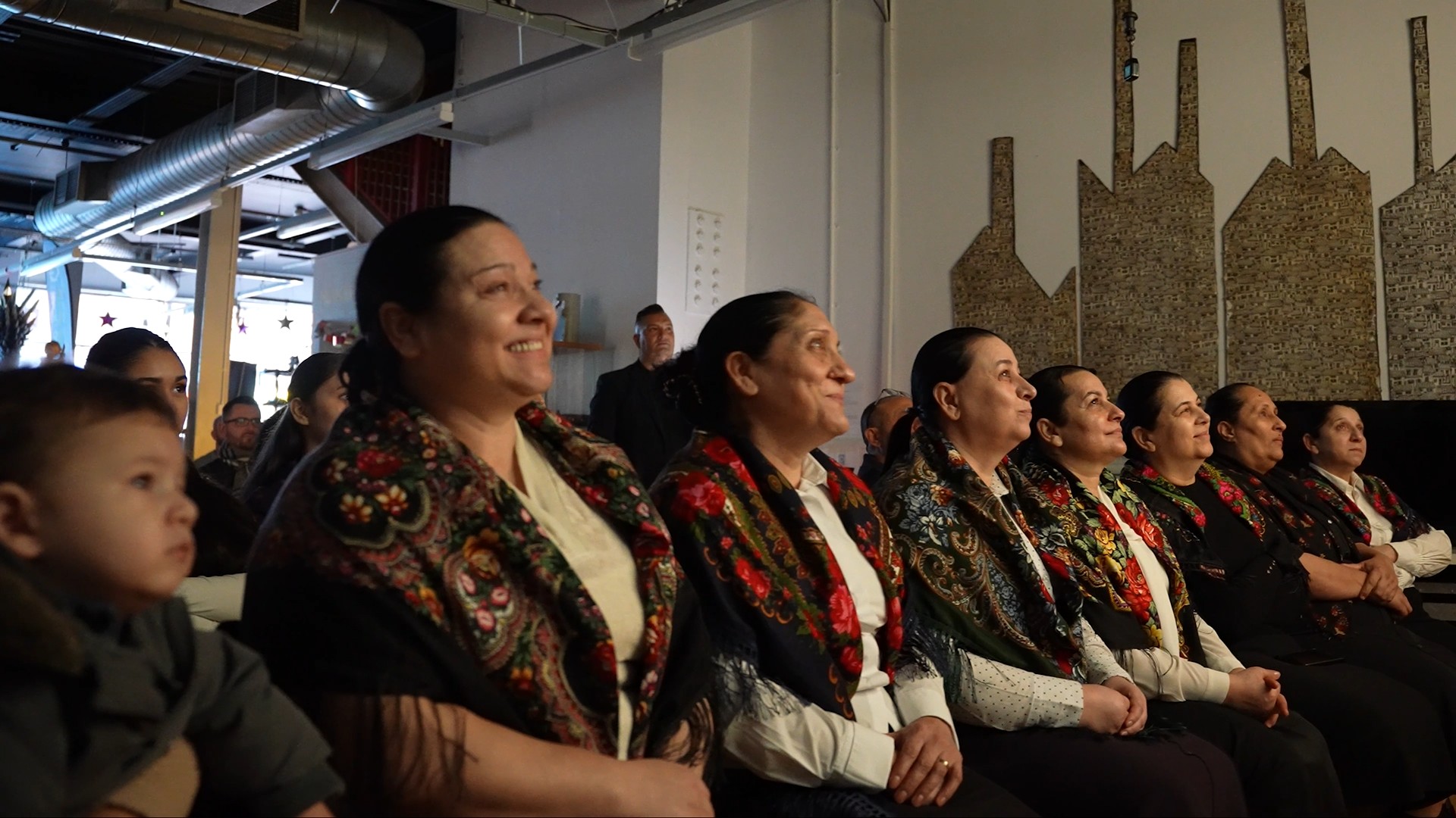 Roma ladies' joy, recognition and shared pride